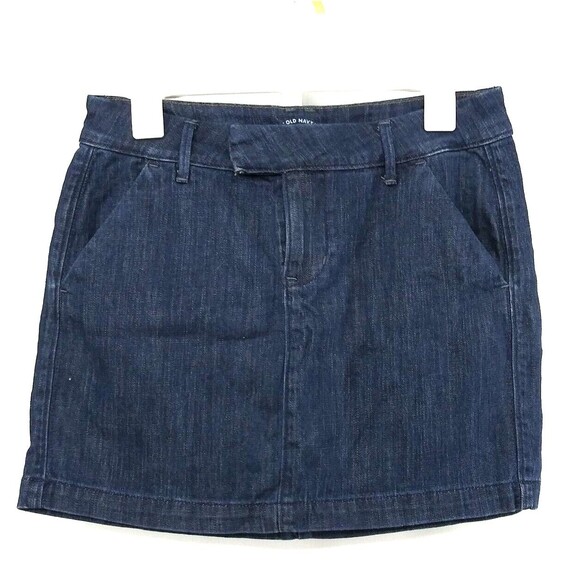 Old Navy Skirt Womens Size 4 Blue Denim with Pockets - Picture 1 of 8
